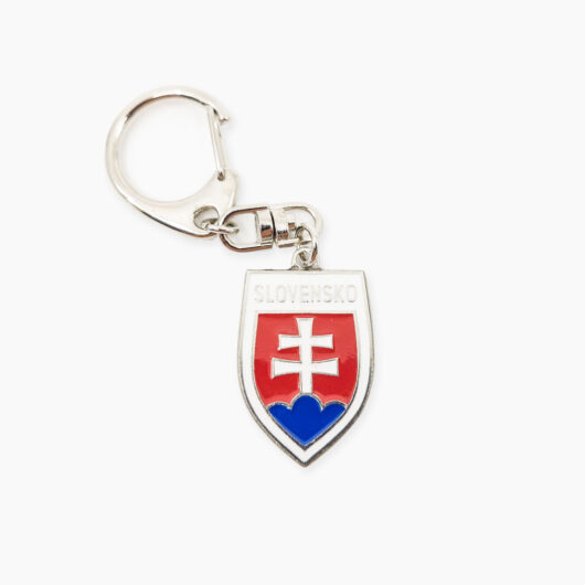 Kľúčenka so slovenským znakom 2,5 x 3,5cm Slovensko farebná