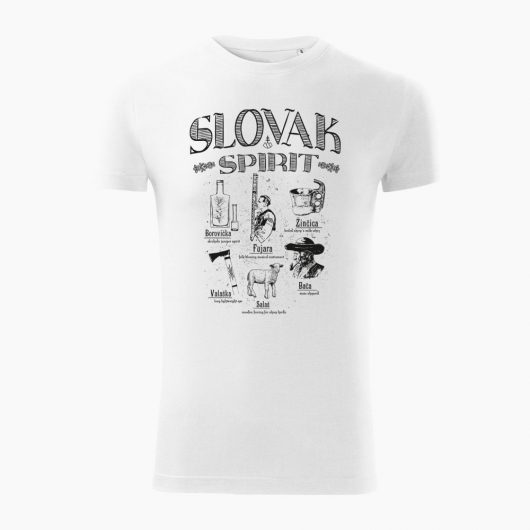 Pánske tričko Slovak spirit biele - Slovak Spirit