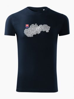 Pánske tričko Odtlačok Slovenska tmavo modré - Slovak Spirit
