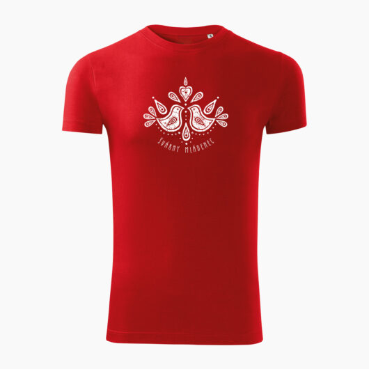 Pánske tričko Švárny mládenec červené - Slovak spirit
