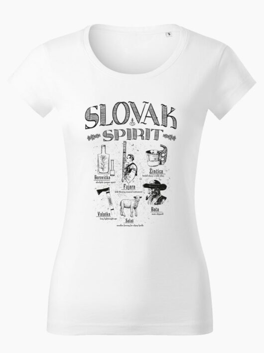 Dámske tričko Slovak spirit biele - Slovak Spirit