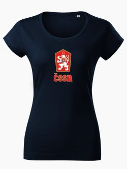 Dámske tričko ČSSR tmavo modré - Slovak Spirit