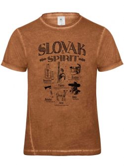 Pánske tričko Slovak spirit hnedé - Slovak Spirit