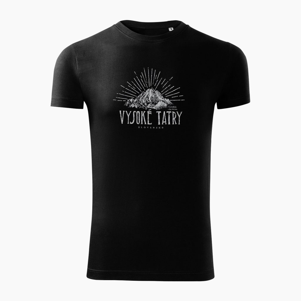Pánske tričko Vysoké Tatry - Vysoká čierne - Také naše