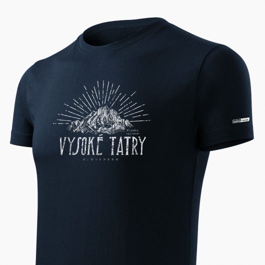Pánske tričko Vysoké Tatry - Vysoká tmavo modré detail - Také naše