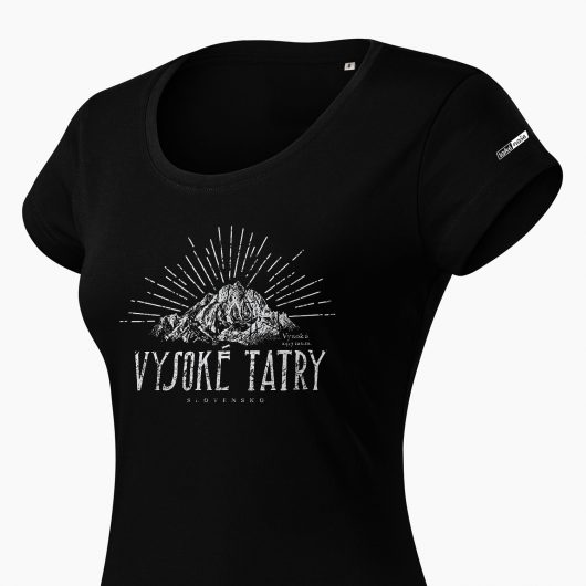 Dámske tričko Vysoké Tatry - Vysoká čierne detail - Také naše