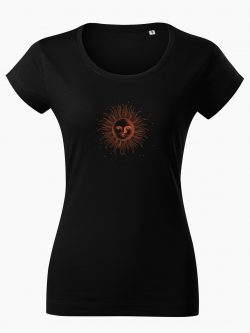 Dámske tričko Kreslené slnko čierne - Také naše
